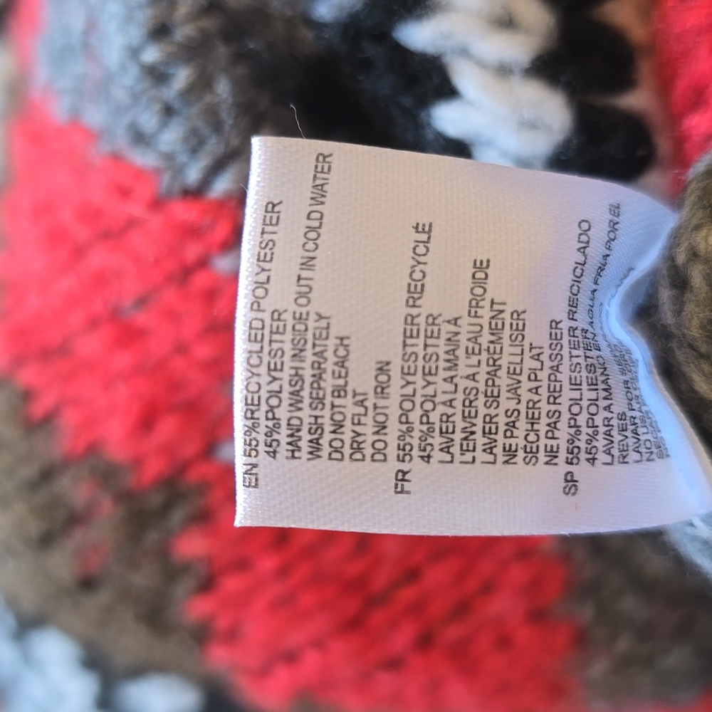 RD Style Conscious, Fair Isle Crewneck Sweater, Red/Black/White/Gray, VGUC, L - Picture 14 of 14